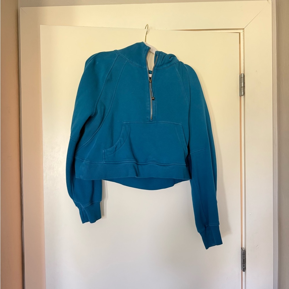 Teal Lululemon Scuba Oversized Half-zip Hoodie